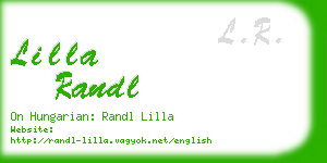lilla randl business card